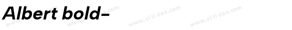 Albert bold字体转换